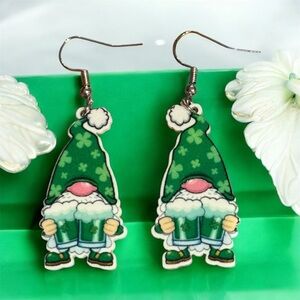 Gnome Lucky St. Patrick’s Day Acrylic Earrings!